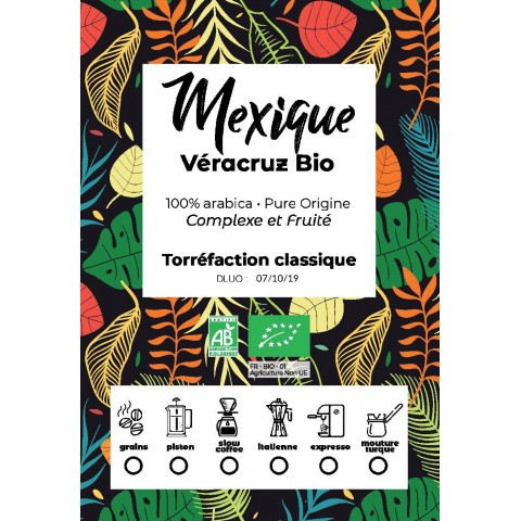 Pur arabica du Mexique moulu biologique et équitable - 1kg